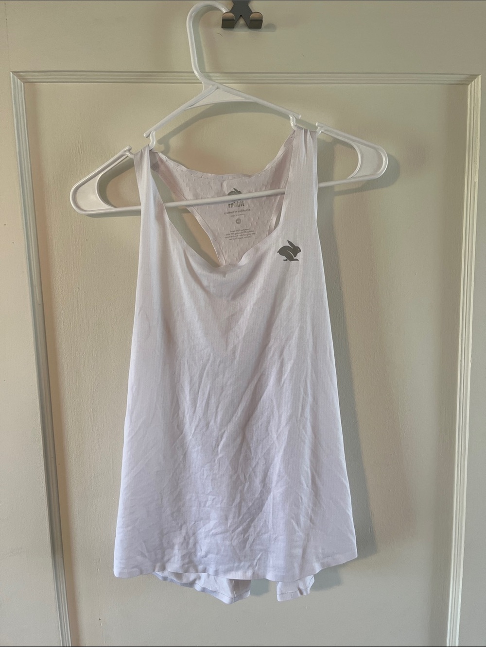 Rabbit Running White Racerback Tank Top - Active Comfort